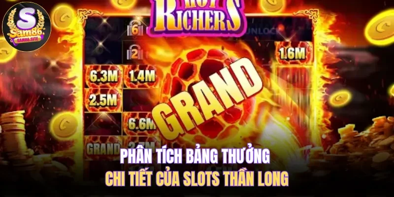Phân tích bảng thưởng chi tiết của slots thần long